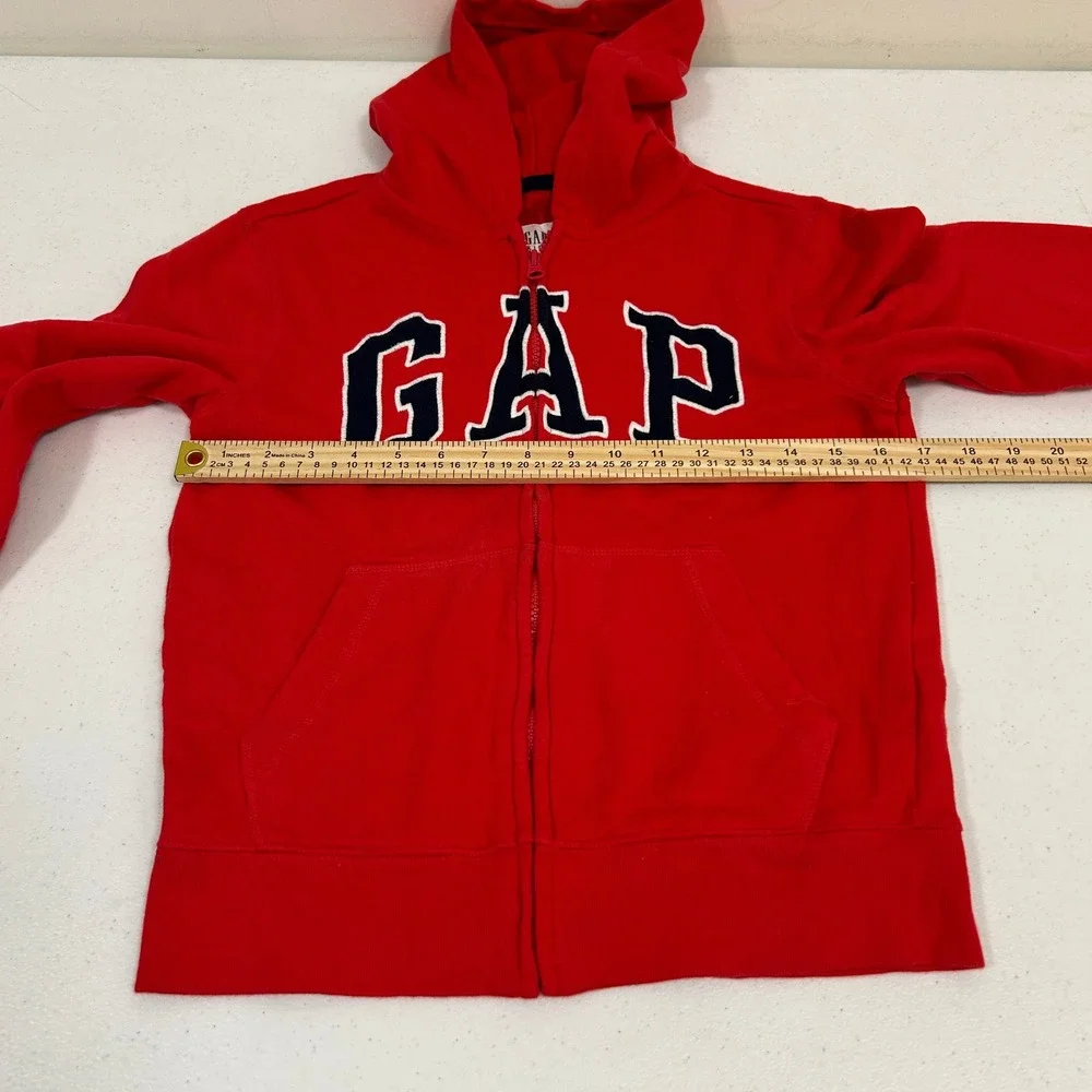Gap Kids Boys Red Full Zip Arch Logo Hoodie Sweatshirt Size M Medium 5797